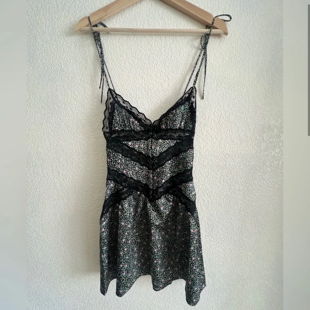 For Love And Lemons Farrah Slip Dress Dark Floral - Picture 8 of 8